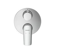 Duravit No.1 Mitigeur monocommande Bain/Douche encastré, y Compris kit de Montage Final avec Corps de Base encastré, Robinet Douche, Robinet Salle Bain, robinetterie, chromé