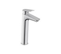 Duravit No.1 Mitigeur monocommande de lavabo, Robinet lavabo, Taille L (hauteur de sortie 203 mm), lavabo salle de bain, Robinet salle bain, Robinet à économie d'eau (MinusFlow), robinetterie, chromé