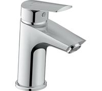 Duravit No.1 Mitigeur monocommande de lavabo, Robinet lavabo, Taille S (hauteur de sortie 91 mm), salle de bain, Robinet salle bain, robinet à économie d'énergie (FreshStart), robinetterie, chromé