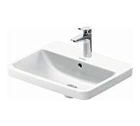 Duravit No. 1 vasque à encastrer 03555500272 54,5x43,5cm, installation par le haut, avec trou pour robinetterie, trop-plein, rangée de trous pour robinetterie, blanc