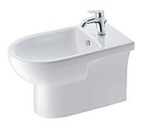 Duravit non. 2000 debout Bidet 2297100000 37x65cm, avec trou pour robinetterie, trop-plein, rangée de trous pour robinetterie, blanc