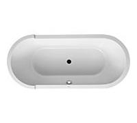 Baignoire en pose libre Starck Oval de Duravit, 2 pentes de dos, revêtement acrylique, 1800x800mm, blanc, 700010000000000