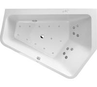 Duravit Paiova 5 Whirlpool, version intégrée, coin droit, 2 inclinaisons dors...