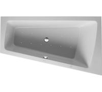 Duravit Paiova Bain à remous, à encastrer, simple dos à droite, bâti-support, garniture de vidage et de trop-plein chrome, Air-System, 1700x1000mm, 760213000AS0000