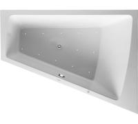 Duravit Paiova Bain à remous, à encastrer, simple dos à droite, bâti-support, garniture de vidage et de trop-plein chrome, Air-System, 1800x1400mm, 760217000AS0000