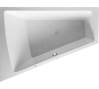 Duravit Whirlpool Paiova 1700x1300mm version encastrÃ©e, dossier inclinÃ© Ã gauche, cadre, jeu de raccords de vidange et de trop-plein, systÃšme pneumatique - 760214000AS0000