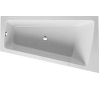 Duravit Paiova Bain à remous, simple dos à droite, habillage acrylique moulé, bâti-support, garniture de vidage et de trop-plein chrome, Air-System, 1700x1000mm, 760265000AS0000