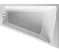Duravit Paiova Bain à remous, simple dos à droite, habillage acrylique moulé, bâti-support, garniture de vidage et de trop-plein chrome, Air-System, 1800x1400mm, 760269000AS0000
