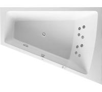 Duravit Paiova Bain à remous, version encastrée, 1 dossier incliné à droite, bâti-support, garniture de vidage et de trop-plein chromée, système Jet, 1800x1400mm, 760217000JS1000