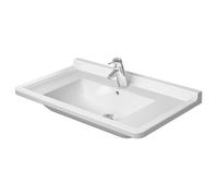 Duravit Philippe Starck 3 lavabo à poser sur meuble 85x48.5cm avec Wondergliss blanc 03048000001