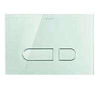 Plaque dactionnement Duravit DuraSystem A1 mécanique pour WC, 229,8x157 mm, verre blanc, WD5002012000