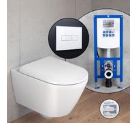 Duravit Plinero Pack complet cuvette suspendue et bâti-support neeos,, 45970920A1+16601WH#SET,
