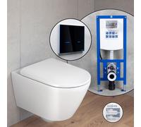 Duravit Plinero Pack complet cuvette suspendue et bâti-support neeos,, 45970920A1+16746BM#SET,