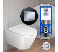 Duravit Plinero Pack complet cuvette suspendue et bâti-support neeos,, 45970920A1+16791CR#SET,