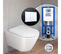 Duravit Plinero Pack complet cuvette suspendue et bâti-support neeos,, 45970920A1+16791WH#SET,