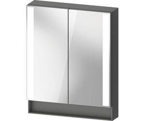 Duravit Qatego armoire de toilette, champs lumineux latéraux, 600x155x750mm, QA7150049490000, Couleur: Graphite mat/DE Fiche d'alimentation