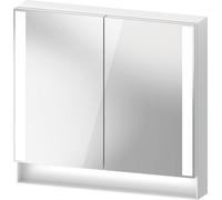 Duravit Qatego armoire de toilette, champs lumineux latéraux, 800x155x750mm, QA7151018180000, Couleur: Blanc mat/DE Fiche dalimentation