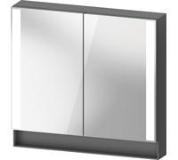 Duravit Qatego armoire de toilette, champs lumineux latéraux, 800x155x750mm, QA7151049492000, Couleur: Graphite mat/CH Fiche d'alimentation