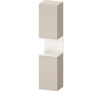 Duravit Qatego Armoire haute, porte à gauche, 400x360x1760mm, niche blanc brillant, QA1346L22830000, Couleur: taupe supermatt