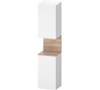 Duravit Qatego Armoire haute, porte à gauche, 400x360x1760mm, niche Chêne Mamorisé, QA1346L55180000, Couleur: Blanc Mat
