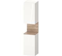 Duravit Qatego Armoire haute, porte à gauche, 400x360x1760mm, niche Chêne Mamorisé, QA1346L55220000, Couleur: Blanc brillant