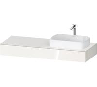 Duravit Qatego Console, 1400x550x170mm, avec découpe à droite, QA4804022220000, Couleur: Blanc brillant