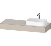 Duravit Qatego Console, 1400x550x170mm, avec découpe à droite, QA4804083830000, Couleur: taupe supermatt