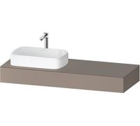 Duravit Qatego Console, 1400x550x170mm, avec découpe à gauche, QA4803043430000, Couleur: Basalte mat