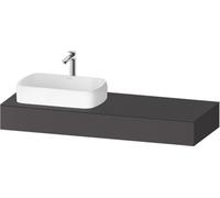 Duravit Qatego Console, 1400x550x170mm, avec découpe à gauche, QA4803049490000, Couleur: Graphite mat