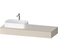 Duravit Qatego Console, 1400x550x170mm, avec découpe à gauche, QA4803083830000, Couleur: taupe supermatt