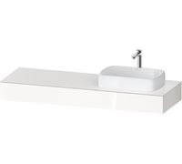 Meuble Pour Vasque à Poser Duravit Qatego droite 1600mm Blanc brillant QA4807022220000