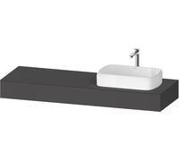 Duravit Qatego Console, 1600x550x170mm, avec découpe à droite, QA4807049490000, Couleur: Graphite mat