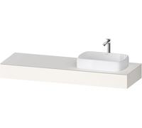 Duravit Qatego Console, 1600x550x170mm, avec dÃ©coupe Ã droite, QA48070, Coloris: Blanc Supermatt - QA4807084840000