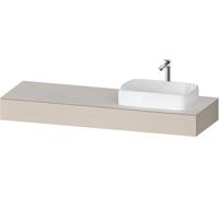 Duravit Qatego Console, 1600x550x170mm, avec découpe à droite, QA4807091910000, Couleur: Taupe mat