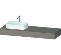 Duravit Qatego Console, 1600x550x170mm, avec découpe à gauche, QA4806043430000, Couleur: Basalte mat