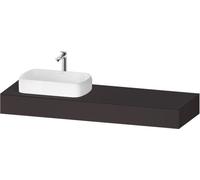 Meuble Pour Vasque à Poser Duravit Qatego gauche 1600mm Graphite Super Mat QA4806080800000