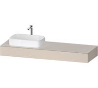 Duravit Qatego Console, 1600x550x170mm, avec découpe à gauche, QA4806083830000, Couleur: taupe supermatt