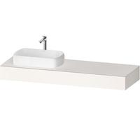 Duravit Qatego Console, 1600x550x170mm, avec découpe à gauche, QA48060, Couleur: Blanc Supermatt