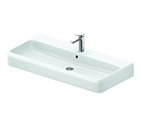 Duravit Qatego lavabo 2382102000 100 x 47 cm, blanc brillant HygieneGlaze, avec trou pour robinetterie, trop-plein, banque de trous pour robinetterie