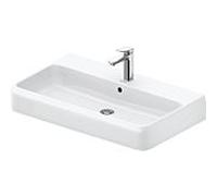 Duravit Qatego lavabo 2382802000 80 x 47 cm, blanc brillant HygieneGlaze, avec trou pour robinetterie, trop-plein, banque de trous pour robinetterie