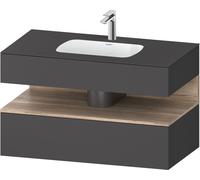 Duravit Qatego lavabo avec meuble 100 cm chêne QA4786055490010