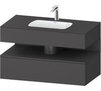 Duravit Qatego lavabo avec meuble 100 cm graphite QA4786049490010