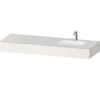 Duravit Qatego lavabo encastré avec console, 1600x550x170mm, vasque à droite, QA4694084840000, Couleur: Blanc Supermatt