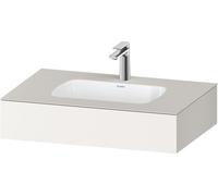 Duravit Qatego lavabo encastré avec console, 800x550x170mm, QA4690084840000, Couleur: Blanc Supermatt