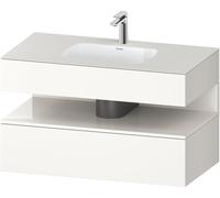 Duravit Qatego lavabo encastrable avec meuble vasque pour console, 1000 x 550...