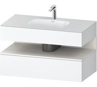 Duravit Qatego lavabo encastrable avec meuble vasque pour console, 1000 x 550...