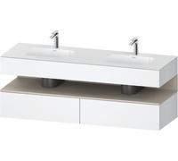 Duravit Qatego lavabo encastrable avec meuble vasque pour console, 1600 x 550...
