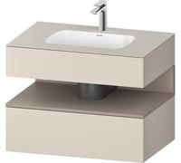 Duravit Qatego lavabo encastrable avec meuble vasque pour console, 800 x 550 ...