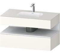 Duravit Qatego lavabo encastré avec meuble sous-lavabo en console, 1000x550x600mm, niche blanc mat, QA4786018840000, Couleur: Blanc Supermatt