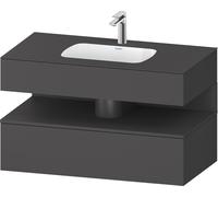 Duravit Qatego lavabo avec meuble 100 cm graphite QA4786049490010